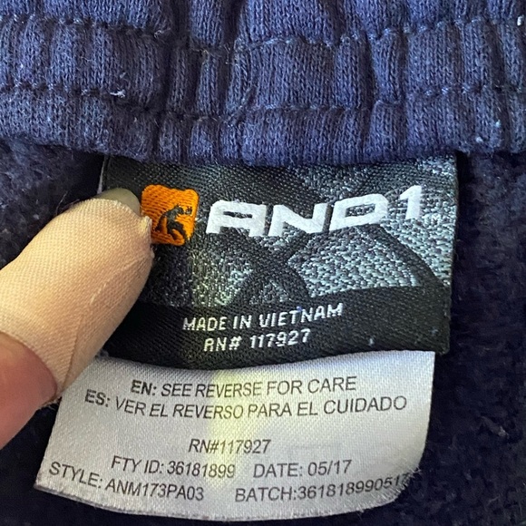 AND1 Navy Blue Jogger Pants - Picture 6 of 10